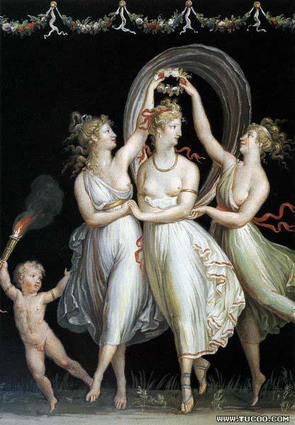 Antonio Canova The Three Graces Dancing oil painting image